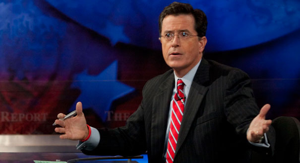 Stephen Colbert blames Romney loss, election results on Hurricane Sandy