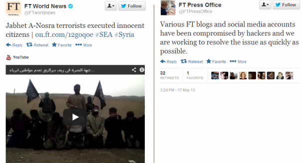 Pro-Assad hackers vandalize the Financial Times