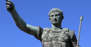 Statue of the roman emperor Julius Caesar in Rome