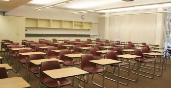 A photo of an empty classroom