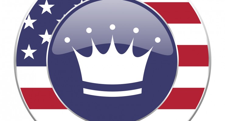 Crown usa design web american round internet icon with shadow on