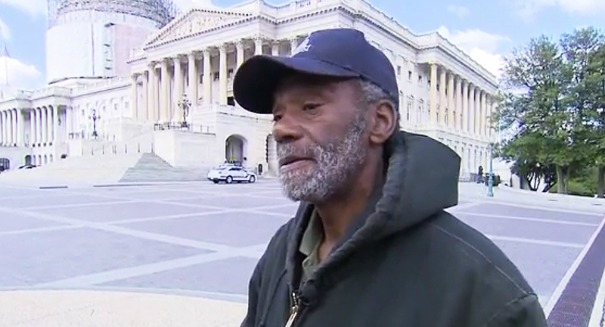 The bizarre story of a homeless man who serves the mega-powerful in the U.S. Senate