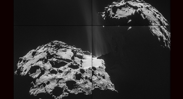 Rosetta spacecraft captures jet activity of comet in new montage