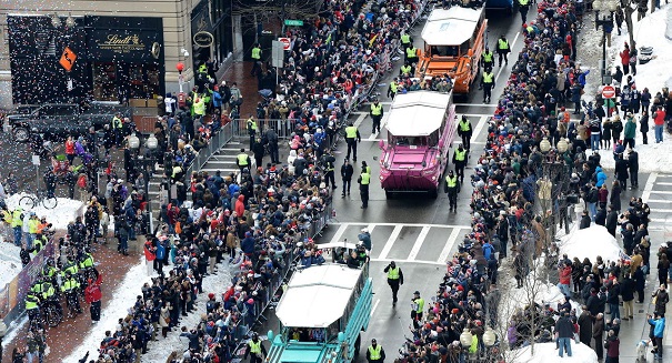 No snow day for Patriots’ parade in Boston