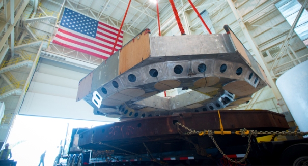 NASA prepares Orion spacecraft with 55,000-pound vibration-simulating table