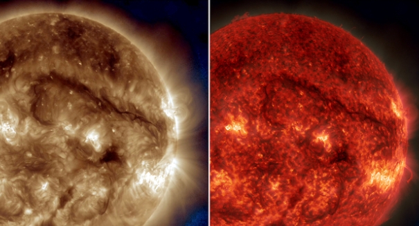 Giant filament of solar material observed by NASA