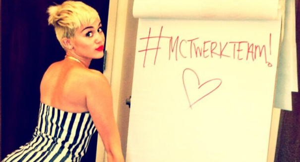 Miley Cyrus joins ‘Mctwerkteam;’ shows off her butt in new Twitter photo