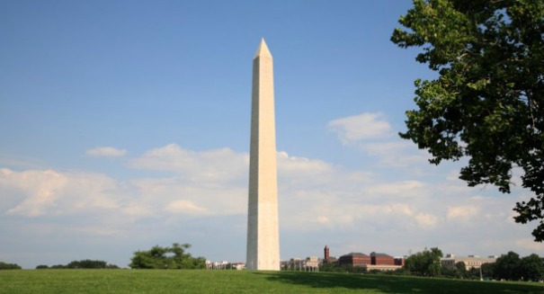 New official height for the Washington Monument: 554 feet, 7 and 11/32nd inches