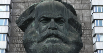CHEMNITZ, GERMANY - MAY 8, 2012: Karl Marx Monument by Soviet sculptor Lev Kerbel in Chemnitz, Saxony, Germany.