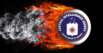 Flag With A Trail Of Fire - Cia